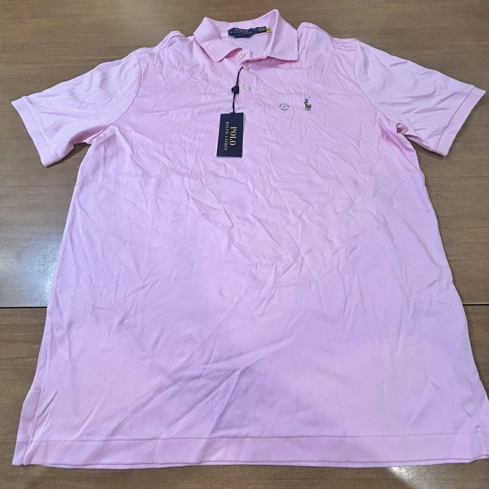 Polo Ralph Lauren Polo Shirt Mens M Pink Classic Fit Pique Cotton Logo Preppy